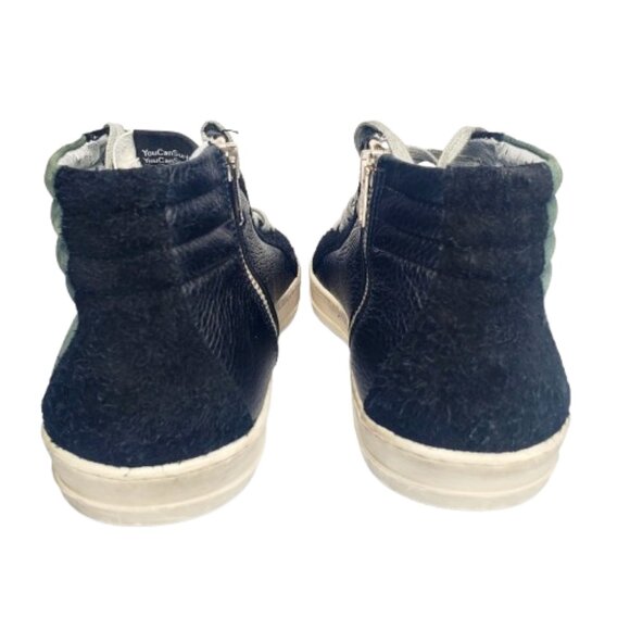 P448 Skate Suede & Leather High Top Green & Black Sneaker. Size 10.5/44 - Picture 4 of 11
